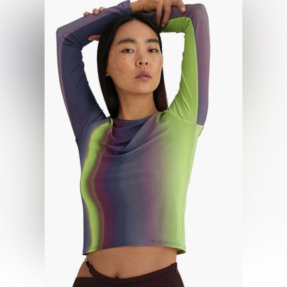 PALOMA WOOL ICELAND NORTHERN LIGHTS PRINT TOP SIZE M - Picture 4 of 9